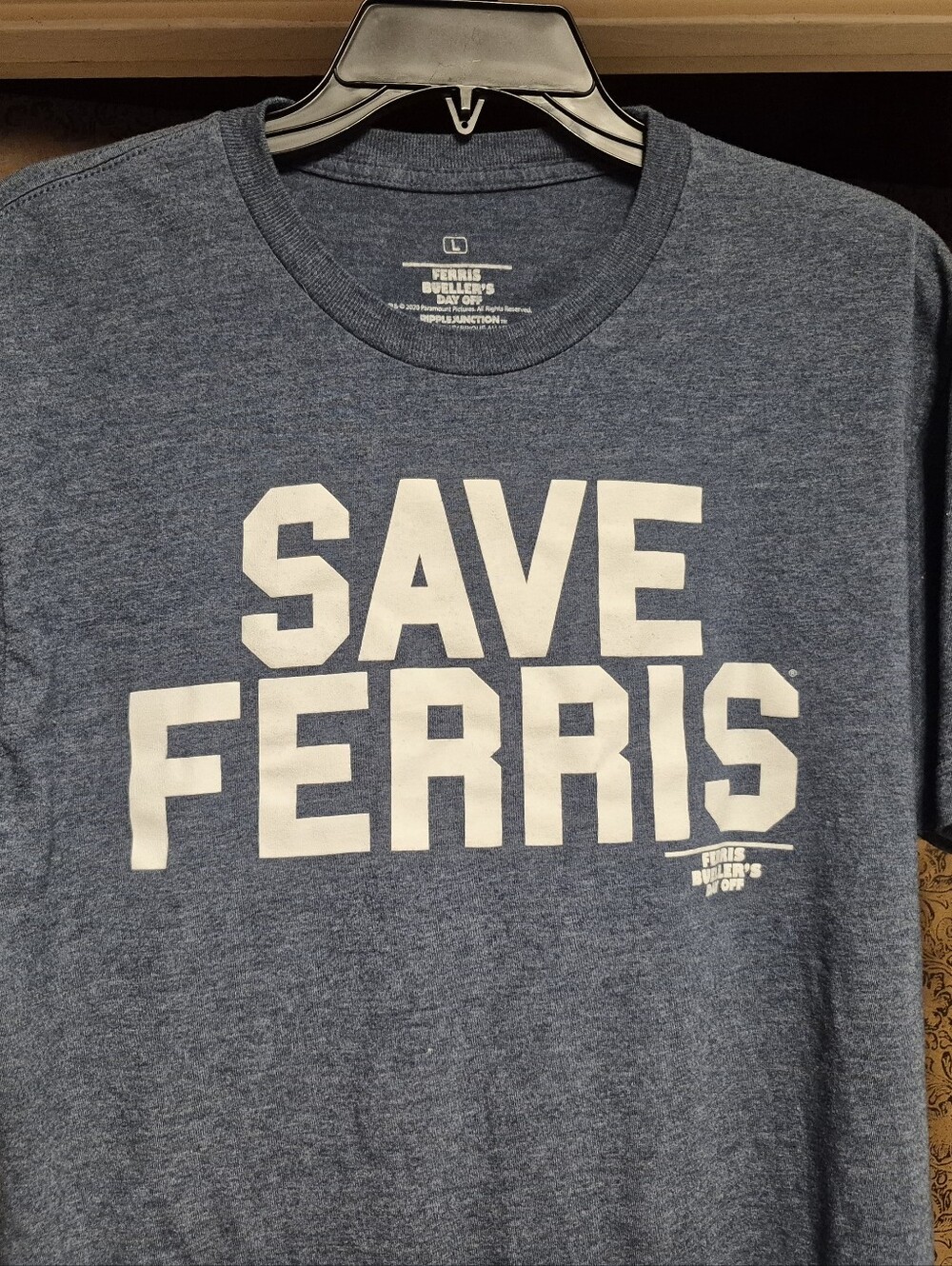 Blue 'SAVE FERRIS' Graphic Tee